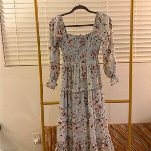 BCBG Floral Long Sleeve Dress